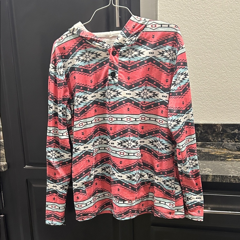 Aztec Tribal Patterned Hoodie